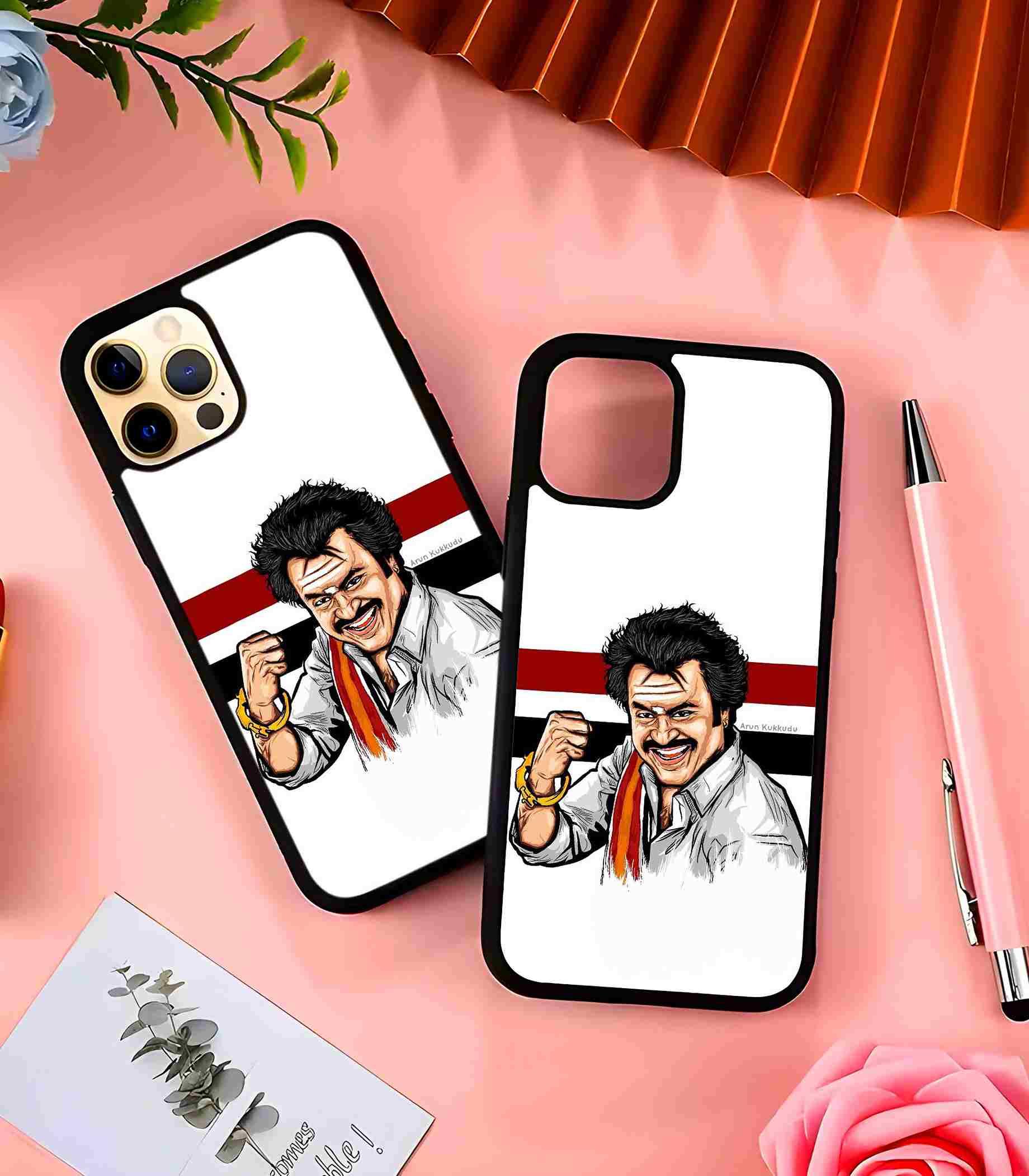 Rajinikanth illustration art 2D Rubber Mobile Back Cover Rajinikanth illustration art 2D Rubber Mobile Back Cover