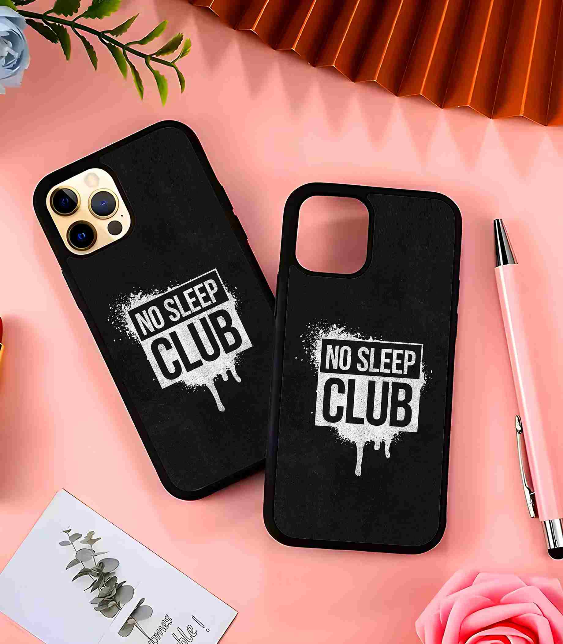 No Sleep Club 2D Rubber Mobile Back Cover
