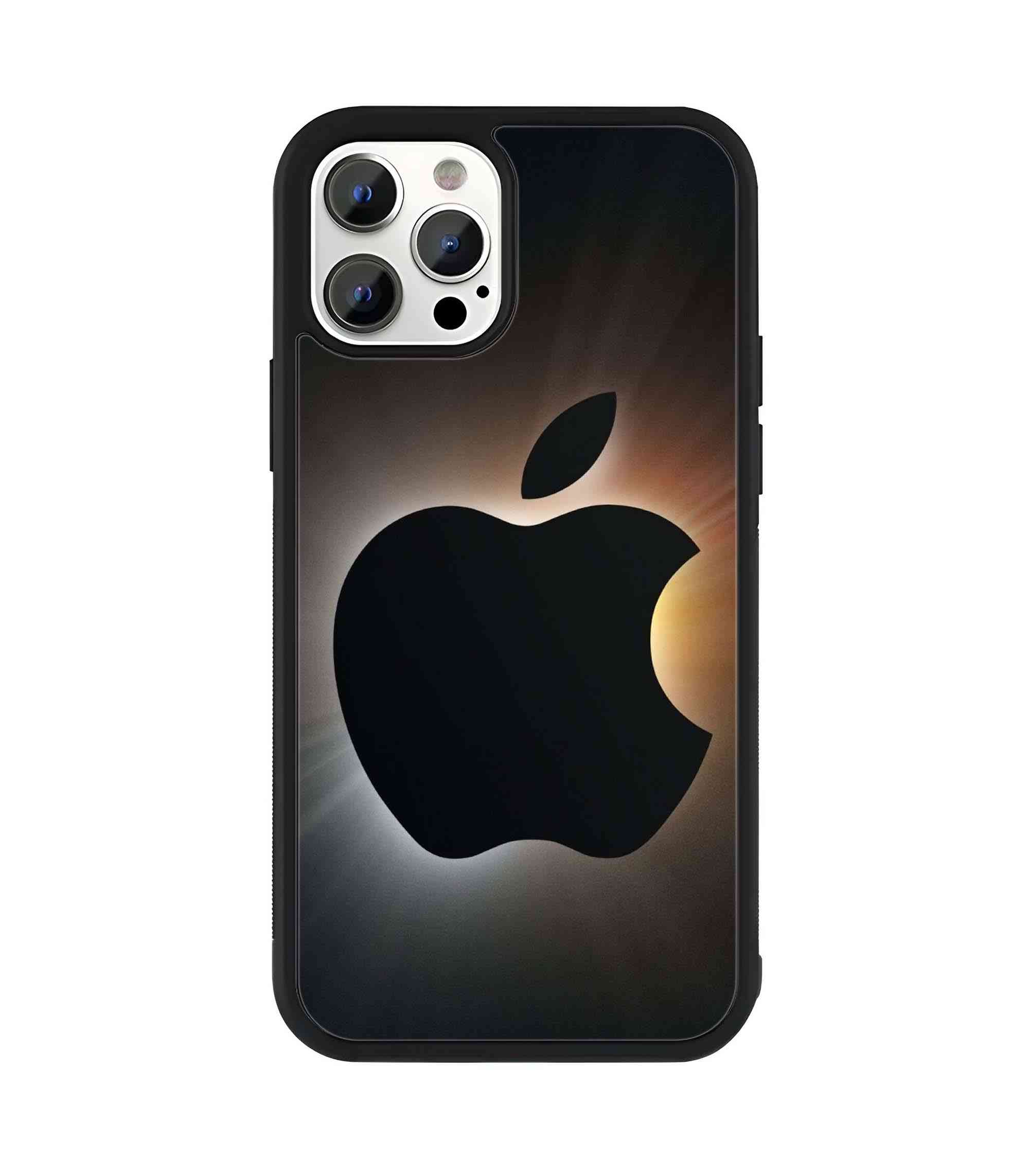 Apple Logo Silhouette 2D Rubber Mobile Back Cover