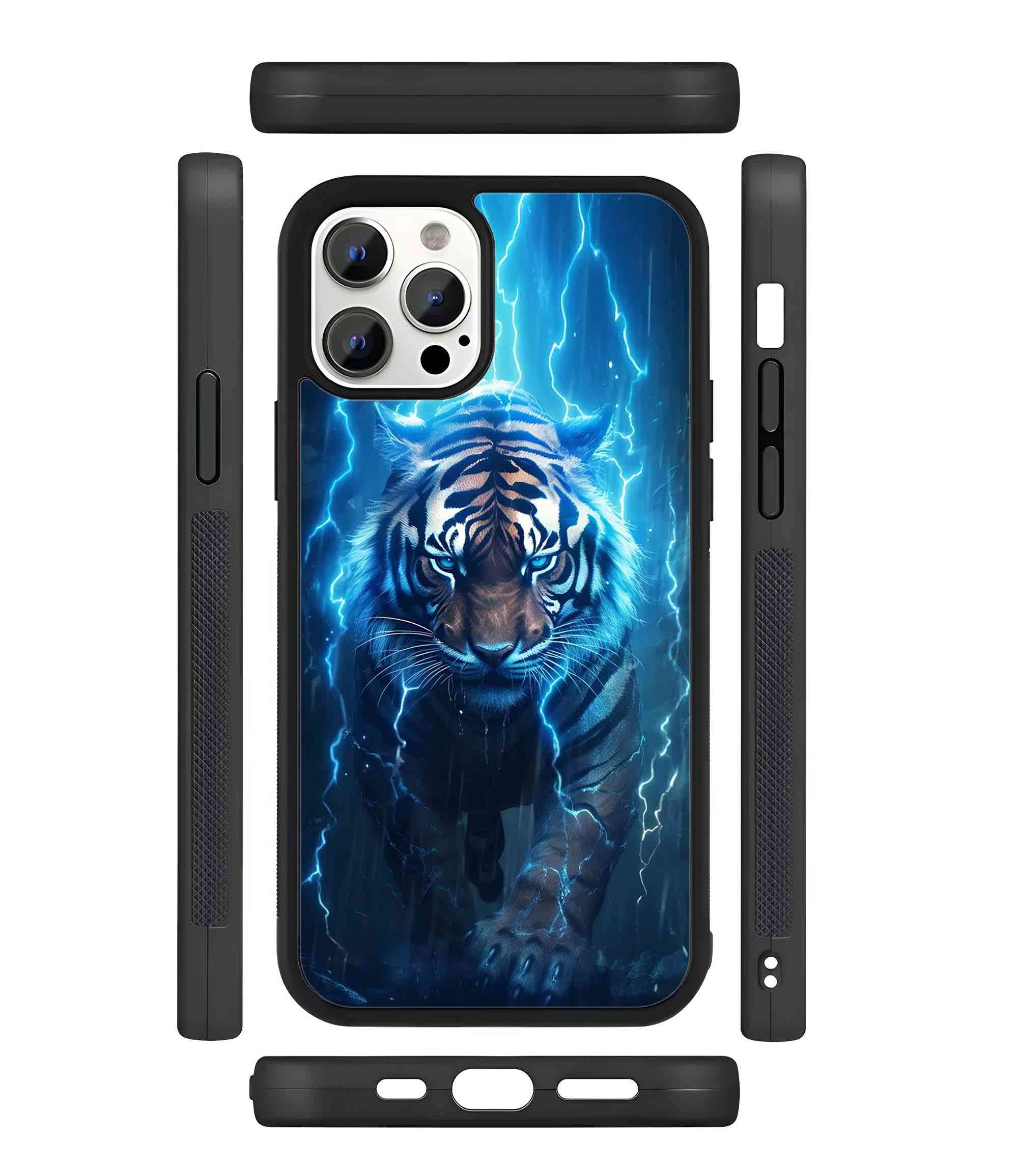 Electro Tiger 2D Rubber Mobile Back Cover Electro Tiger 2D Rubber Mobile Back Cover