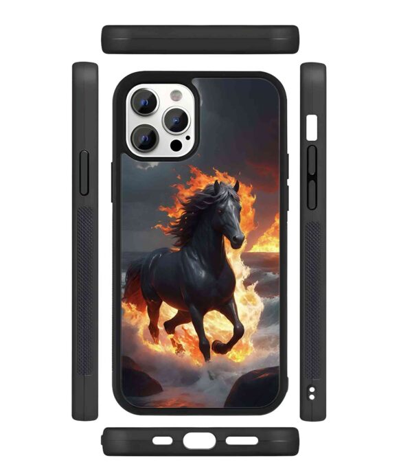 Fire Horse 2D Rubber Mobile Back Cover