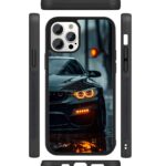 Black BM 2D Rubber Mobile Back Cover