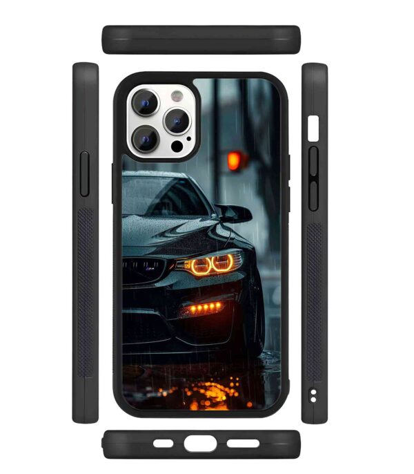 Black BM 2D Rubber Mobile Back Cover