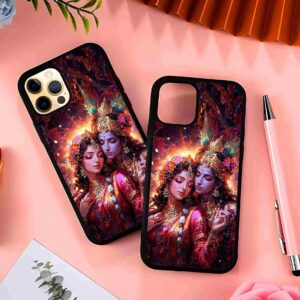 Radha Krishna Digital Artwork 2D Rubber Mobile Back Cover