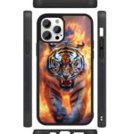 Tiger on Fire 2D Rubber Mobile Back Cover