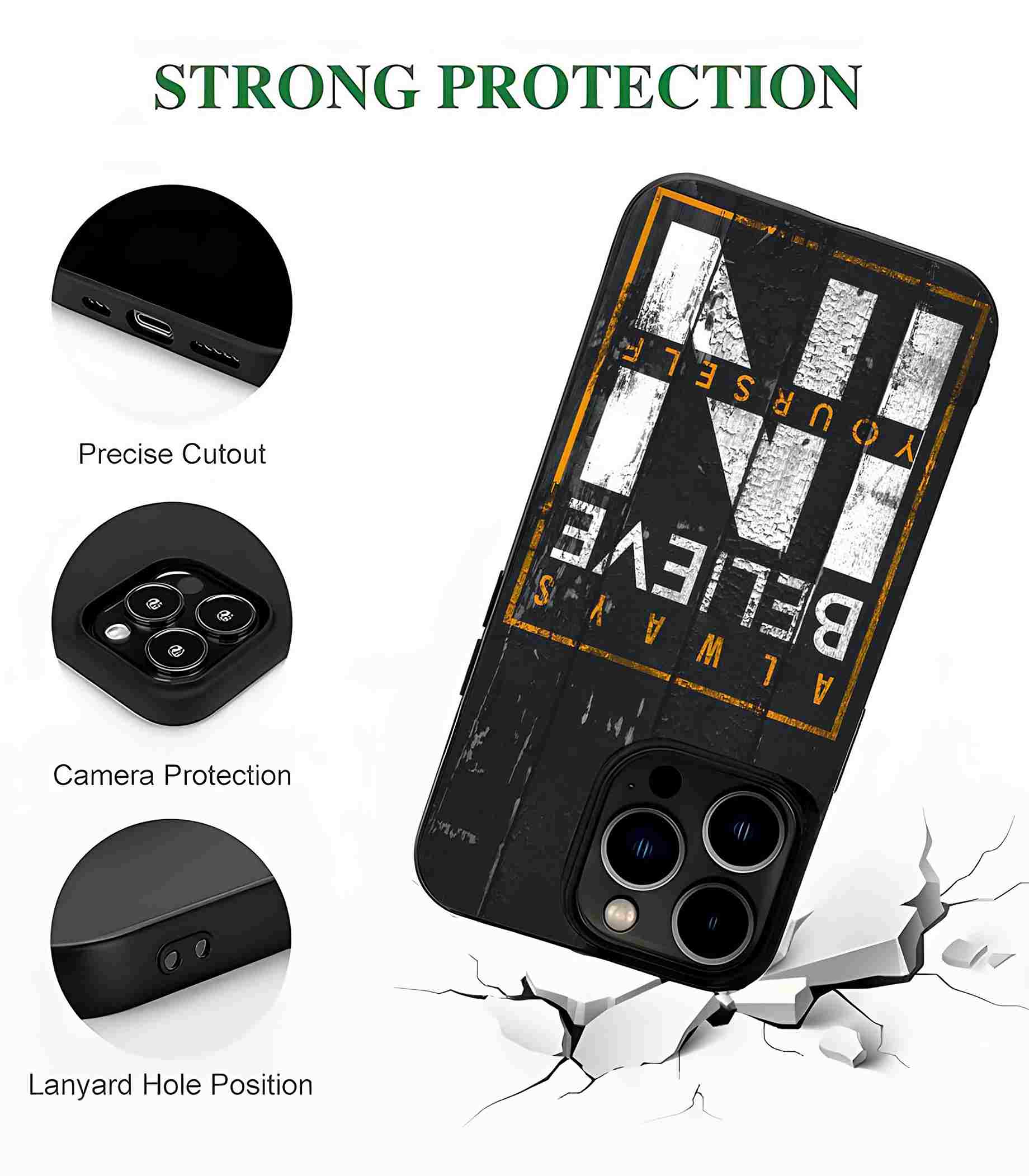 Always Believe in Yourself 2D Rubber Mobile Back Cover