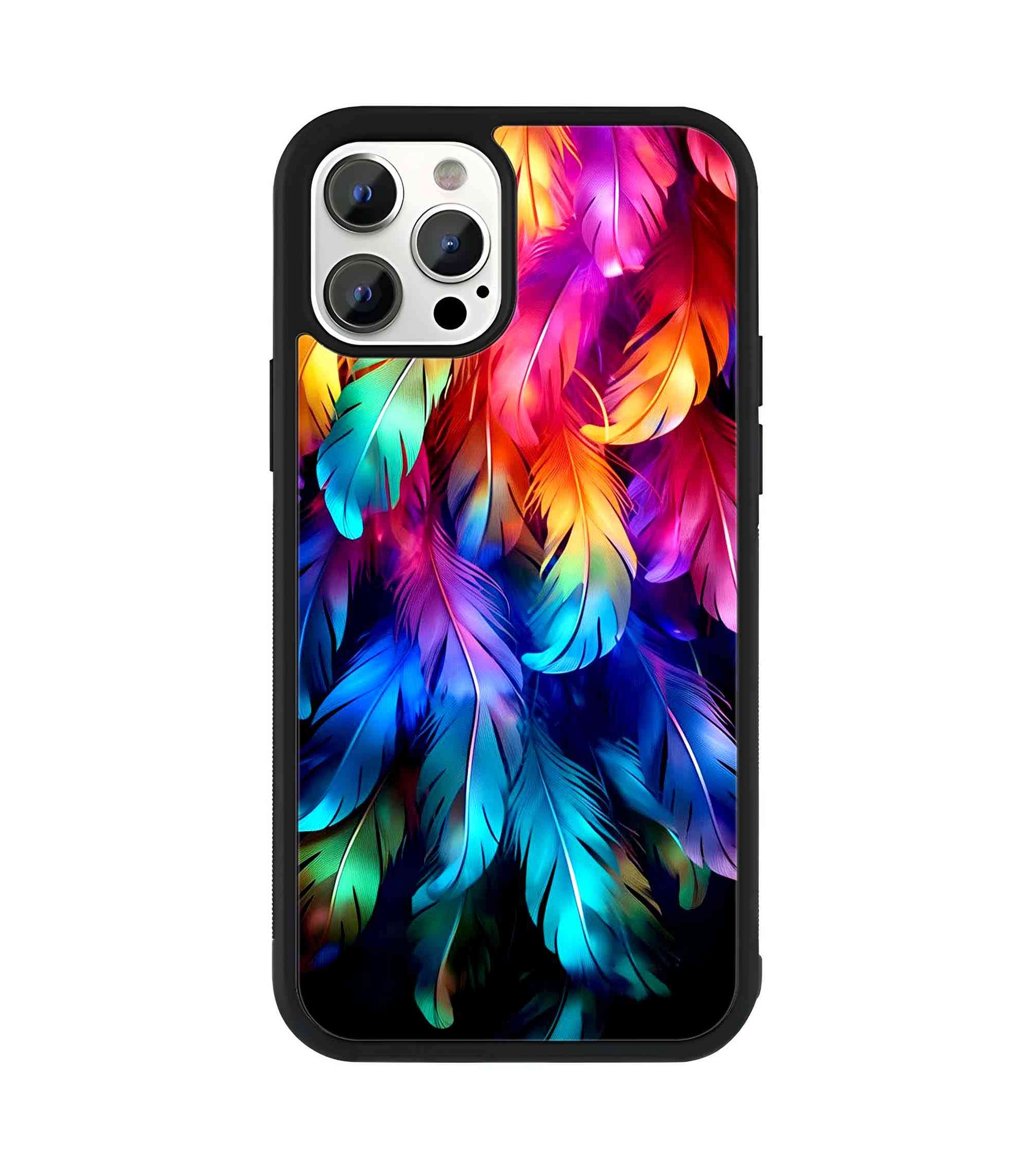 Colorful Feathers 2D Rubber Mobile Back Cover Colorful Feathers 2D Rubber Mobile Back Cover