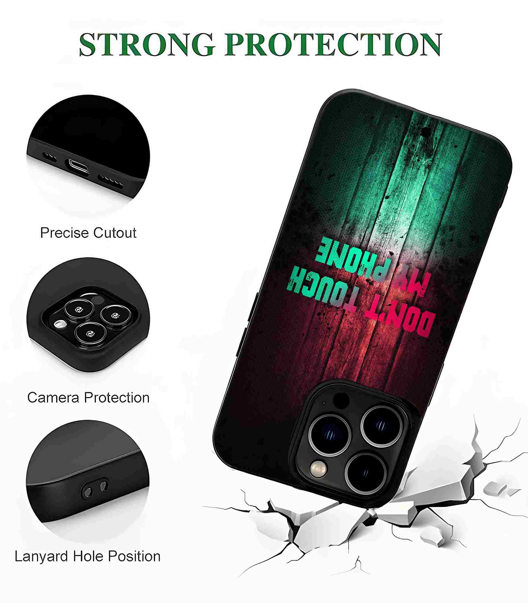 Don't Touch My Phone 2D Rubber Mobile Back Cover #2