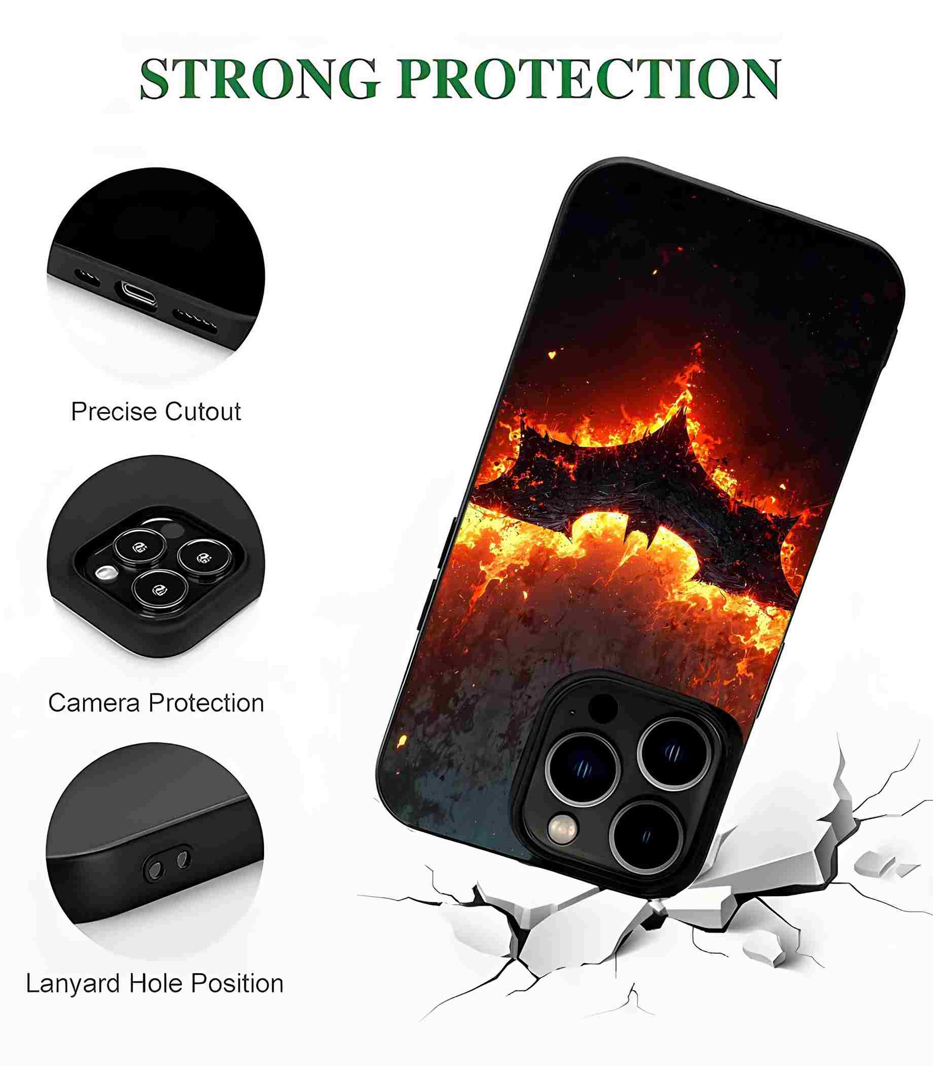 Batman Rise 2D Rubber Mobile Back Cover