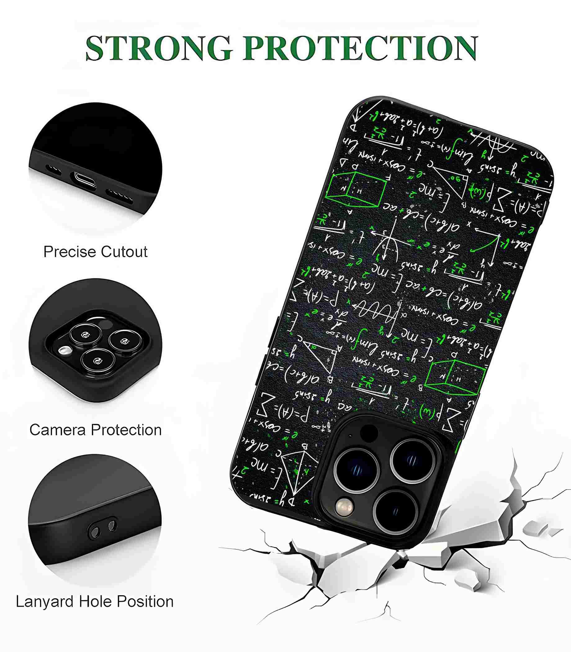 Einstein Physics 2D Rubber Mobile Back Cover