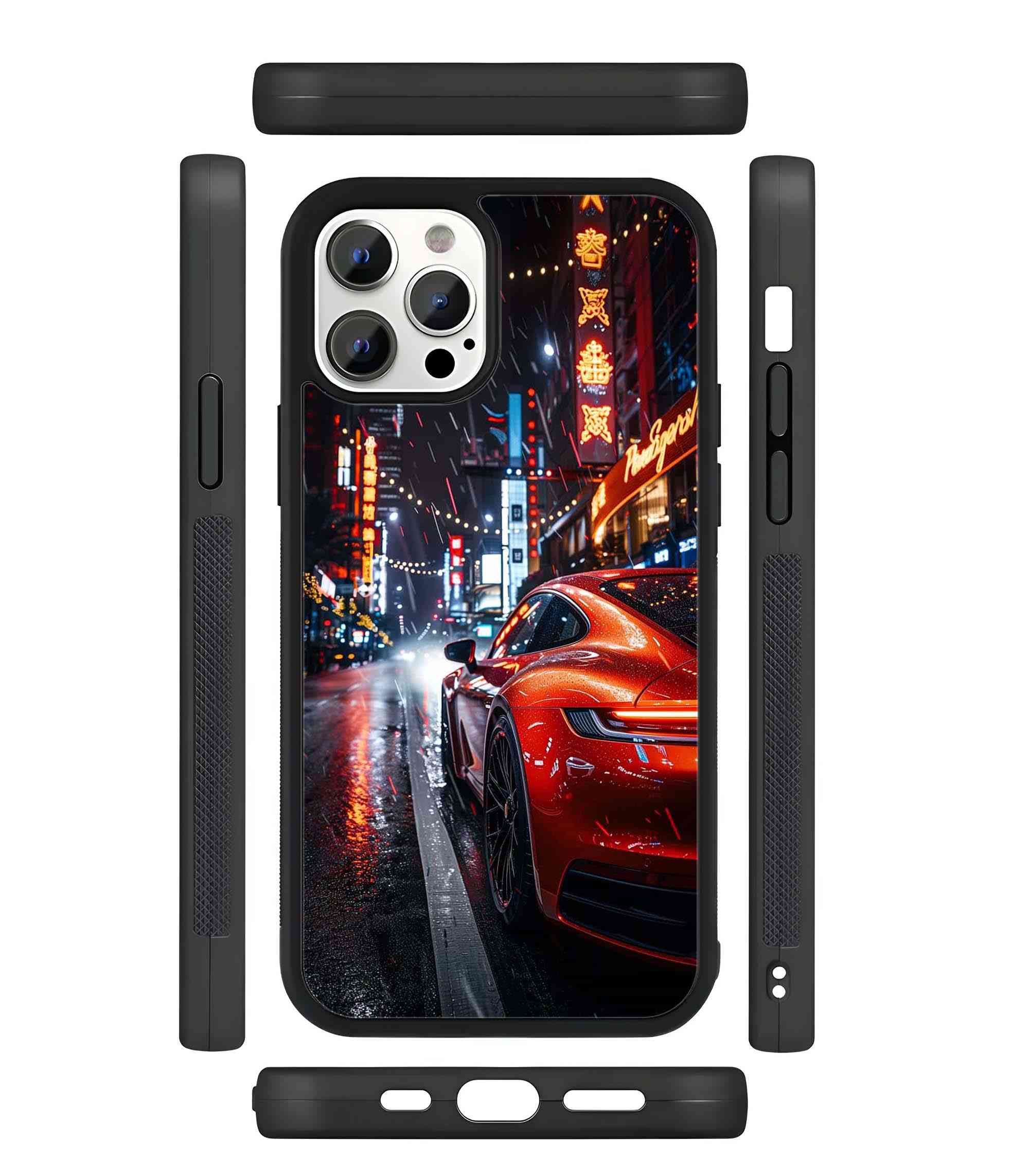 Porsche 911 Midnight 2D Rubber Mobile Back Cover Porsche 911 Midnight 2D Rubber Mobile Back Cover