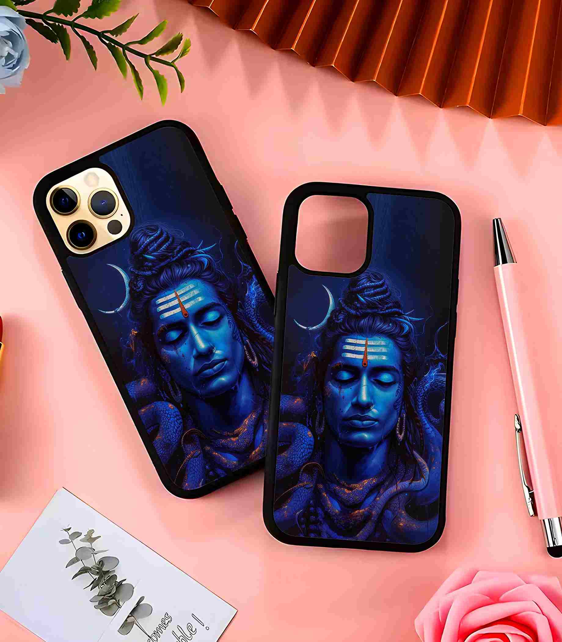 Shiva God with Snakes 2D Rubber Mobile Back Cover