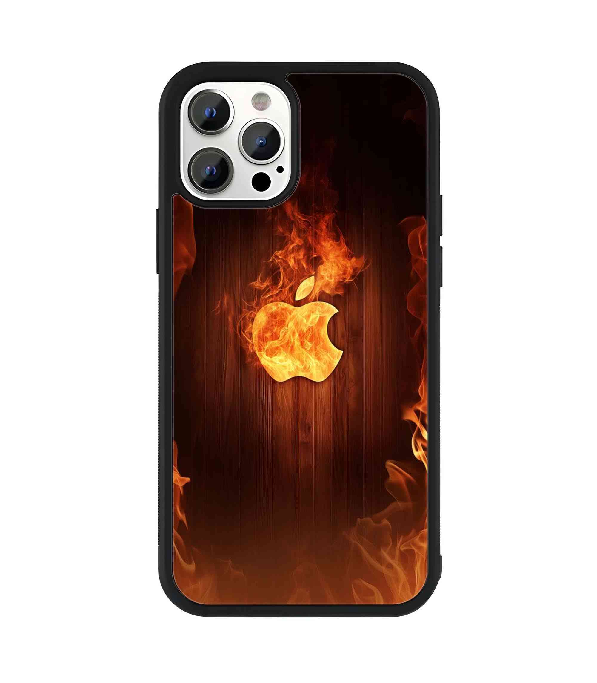 Fire Apple Logo 2D Rubber Mobile Back Cover Fire Apple Logo 2D Rubber Mobile Back Cover
