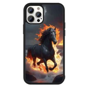 Fire Horse 2D Rubber Mobile Back Cover