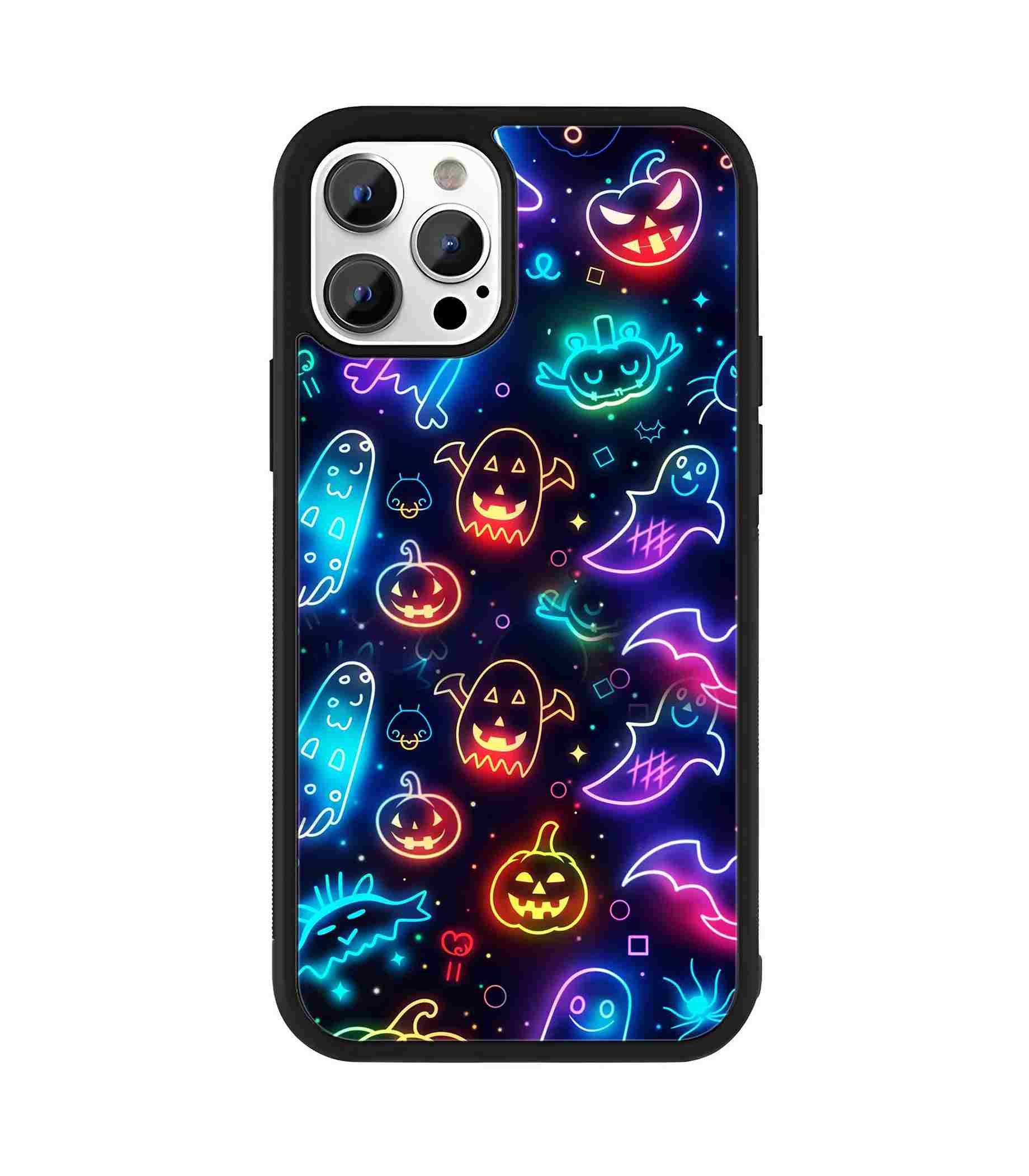 Neon Halloween 2D Rubber Mobile Back Cover