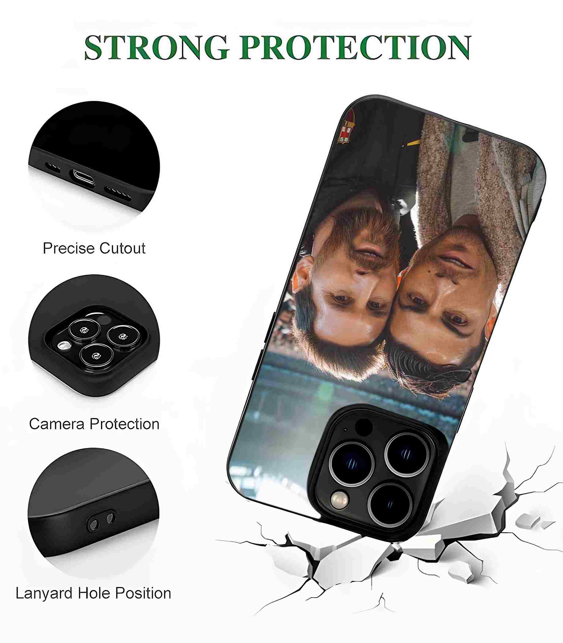 Messi and Ronaldo 2D Rubber Mobile Back Cover