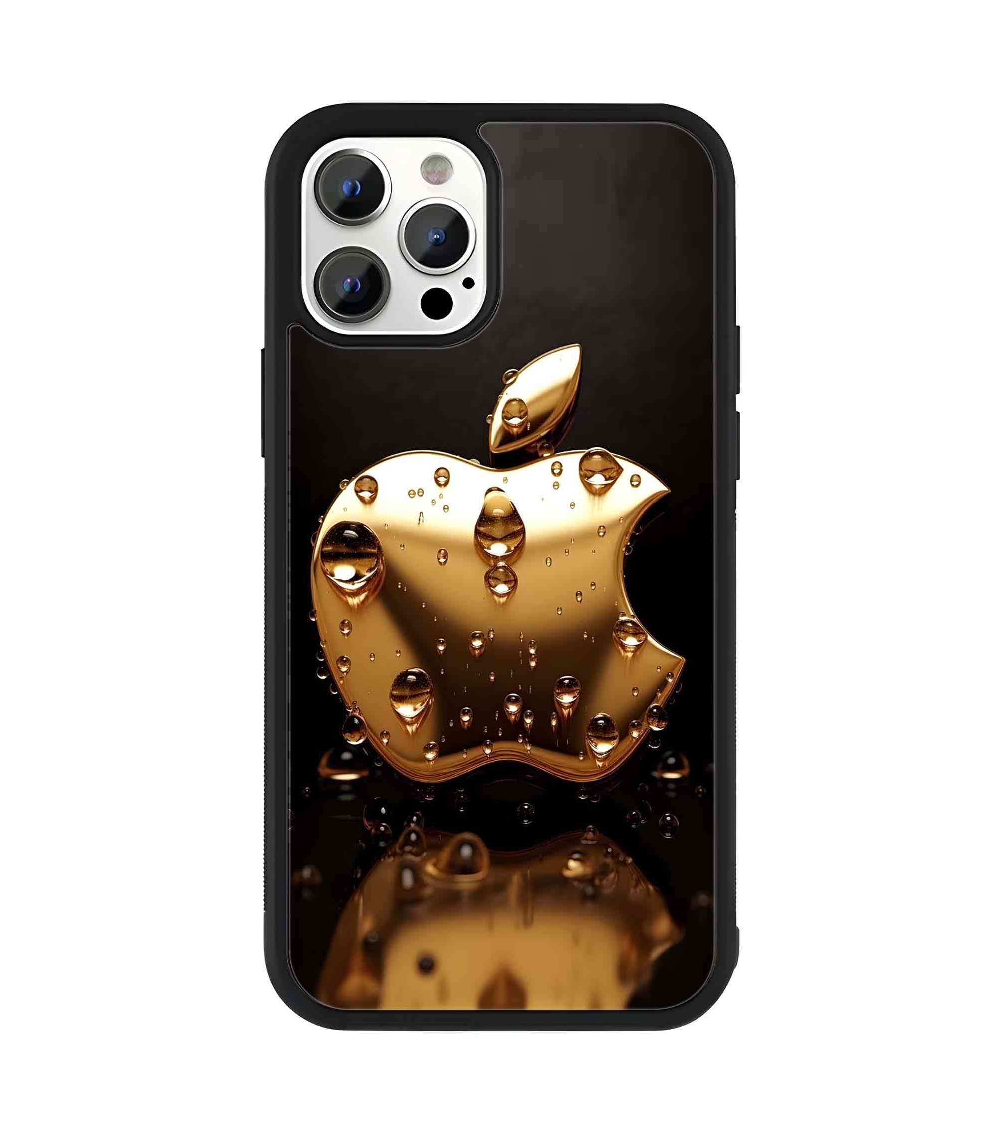 Apple Gold 2D Rubber Mobile Back Cover Apple Gold 2D Rubber Mobile Back Cover