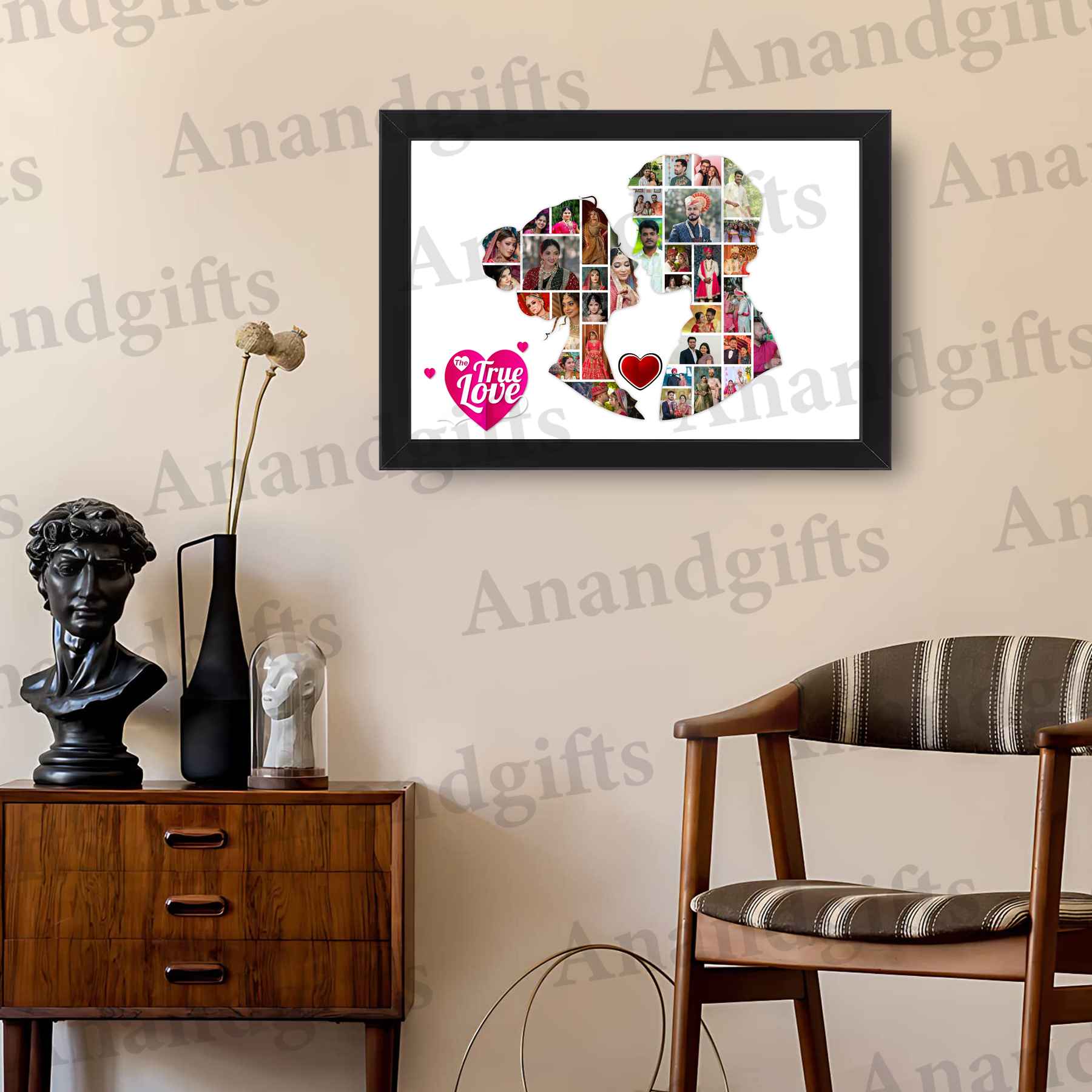 Personalized Couple Collage Frame with Multiple Photos – A Gift of Love