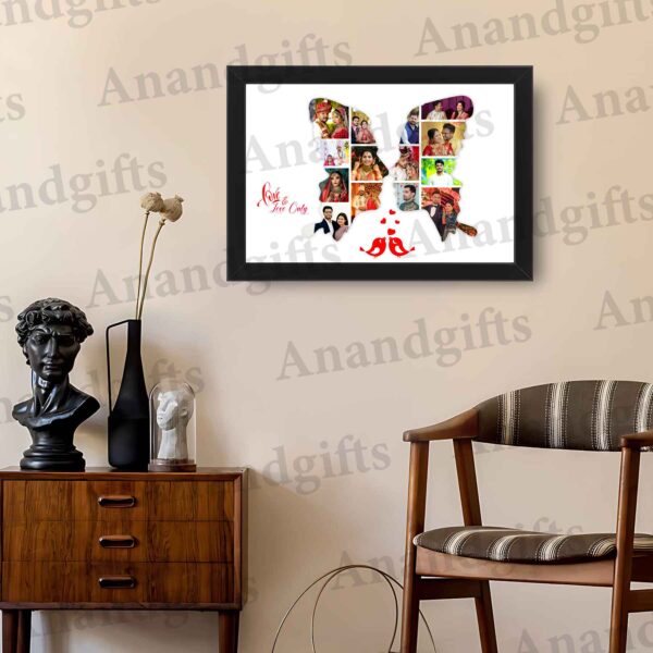 Romantic Couple Collage Frame – Personalized with Your Photos