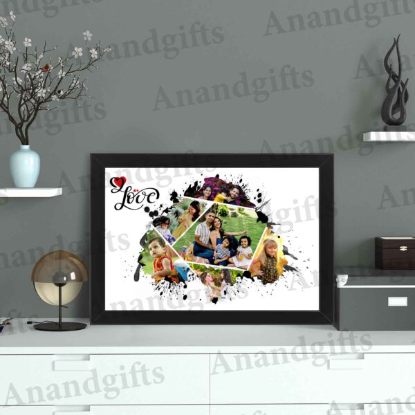Heartfelt Memories – 6 Photo Collage Frame for Anniversary & Valentine’s Day
