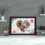 Romantic Heart-Shaped Photo Collage Frame – Unique Gift for Valentine’s Day & Anniversary