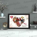 Personalized Heart-Shaped Couple Collage Frame – Perfect Valentine’s Day Gift