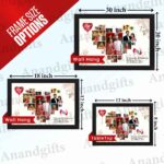 Personalized Heart-Shaped Couple Collage Frame – Perfect Valentine’s Day Gift