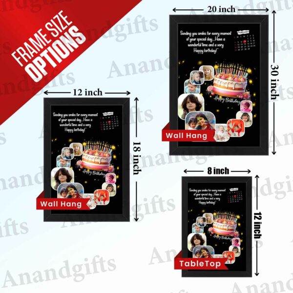 9 Photo Birthday Frame – Personalized Memory Collage