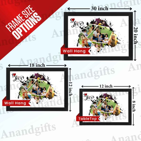 Heartfelt Memories – 6 Photo Collage Frame for Anniversary & Valentine’s Day