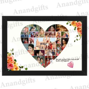 Custom Heart Photo Collage Frame – Perfect Gift for Valentine’s Day, Birthday & Anniversary