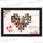 Personalized Heart-Shaped Photo Collage Frame – Unique Gift for Valentine’s Day & Anniversary
