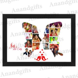 Romantic Couple Collage Frame – Personalized with Your Photos