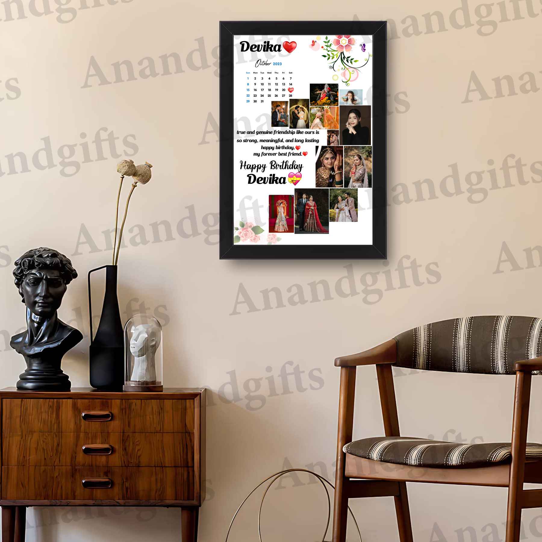 Celebration Frame – Custom Calendar Photo Frame for Birthdays, Weddings & More