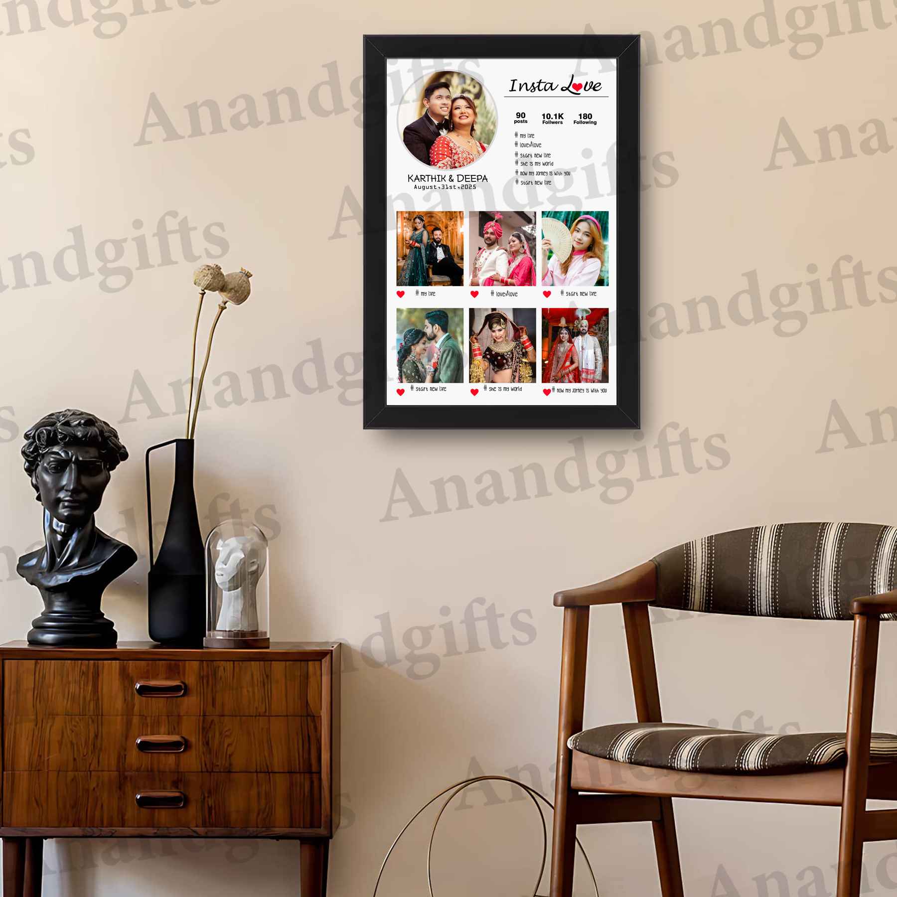 Insta love – Personalized Instagram Profile Photo Frame for Weddings & Engagements Insta love – Personalized Instagram Profile Photo Frame for Weddings & Engagements