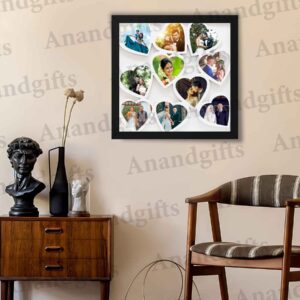 Ten Hearts, One Love – Personalized 10 Photo Heart Collage Frame for Weddings, Anniversaries & Valentine’s Day