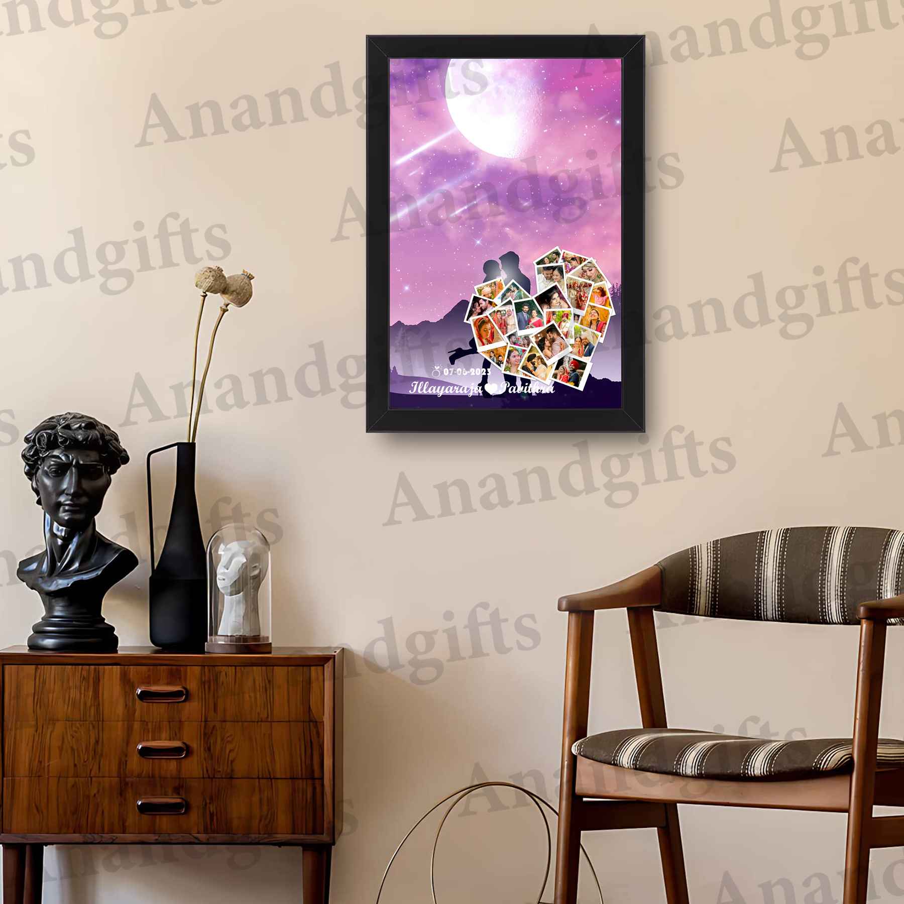 Moon, Stars & Love – 23 Photo Heart Collage Frame for Special Romantic Moments Moon, Stars & Love – 23 Photo Heart Collage Frame for Special Romantic Moments