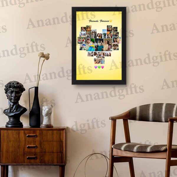 22 Moments of Love – Custom Heart Photo Collage Frame for Weddings & Anniversaries