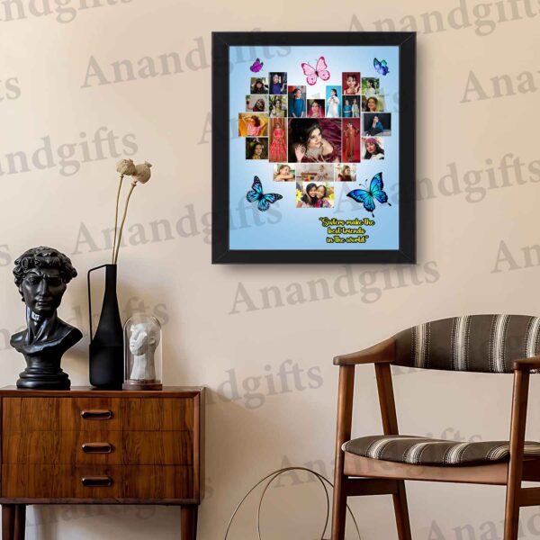 Butterfly Heart Moments – Custom Photo Frame for Anniversaries, Weddings & Birthdays