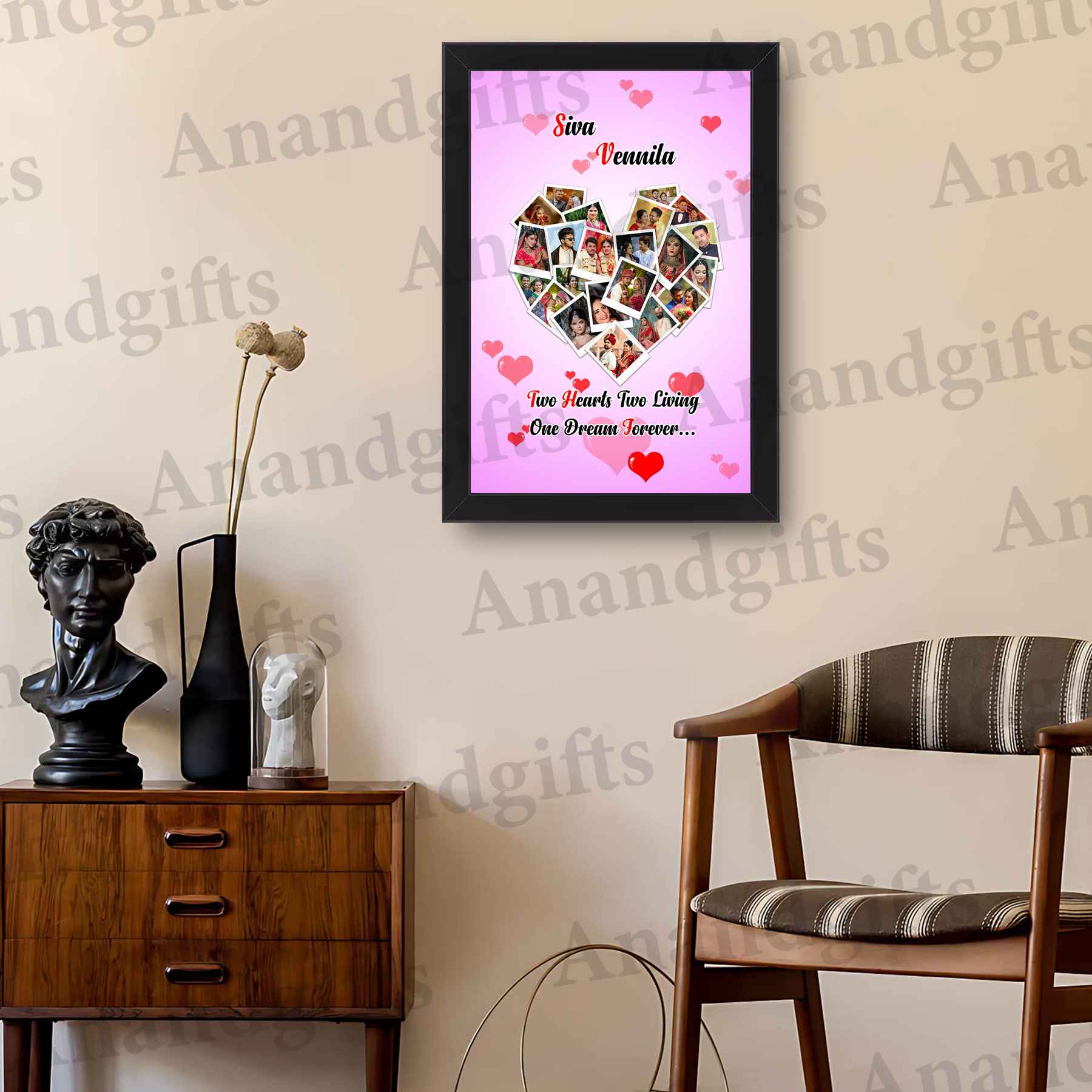 Heart of Memories – Multi-Photo Heart Collage Frame for Weddings, Anniversaries & Valentine’s Day