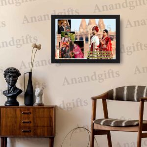 Golden Moments – Personalized 5 Photo Collage for Weddings & Birthdays