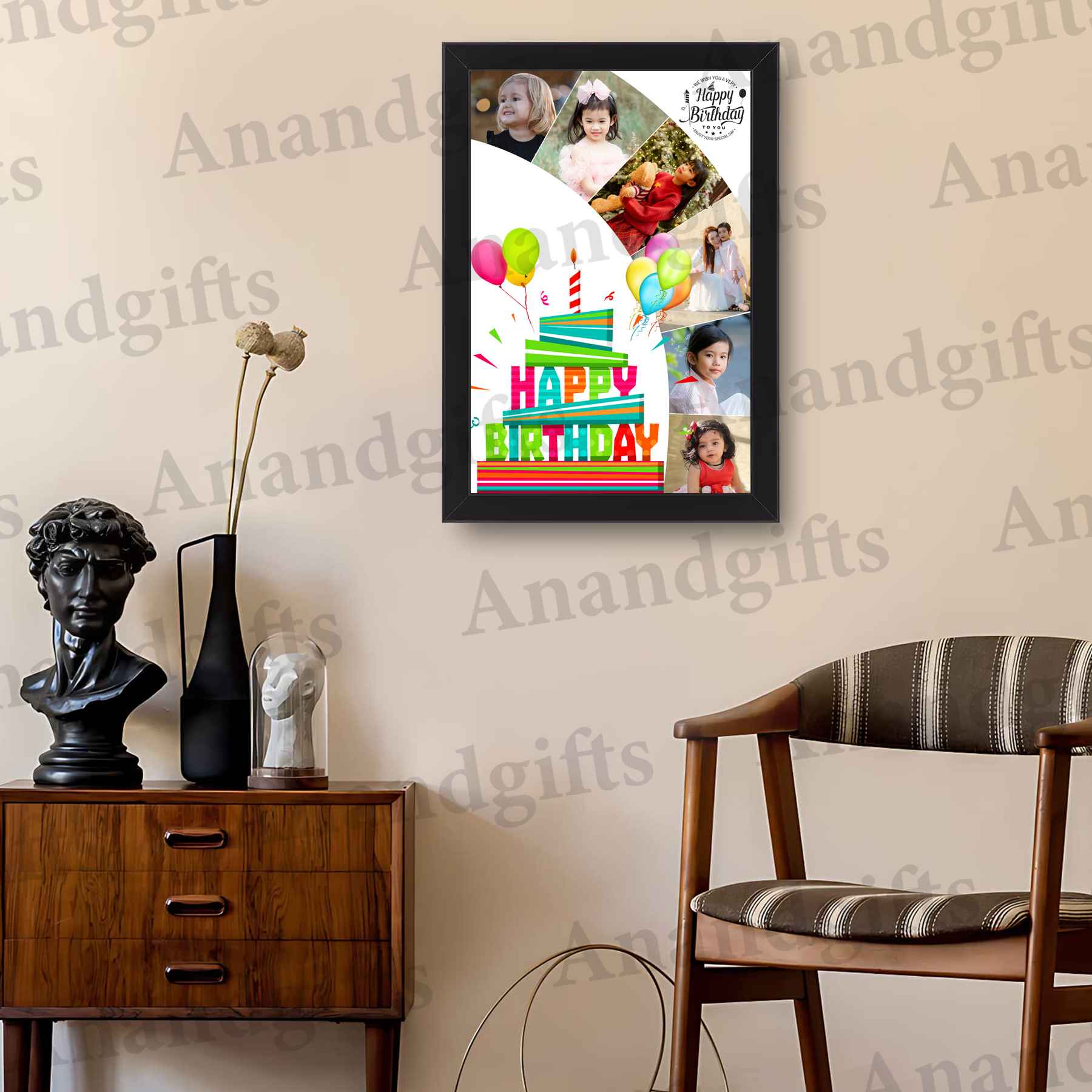 Birthday Moments – 6 Photo Personalized Collage Frame