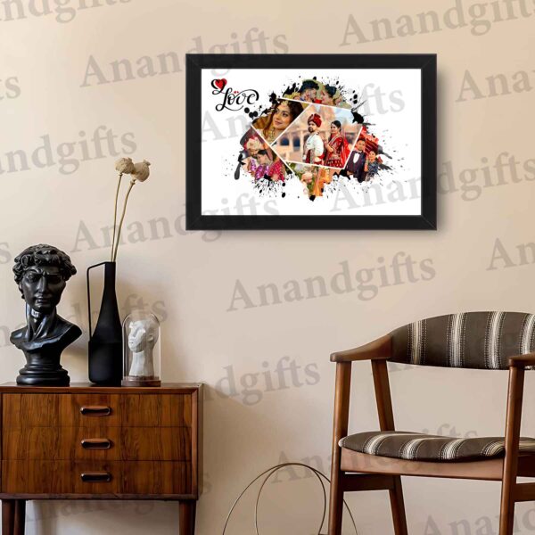 Cherished Moments – 6 Photo Unique Collage Frame for Weddings, Anniversaries & Valentine’s Day