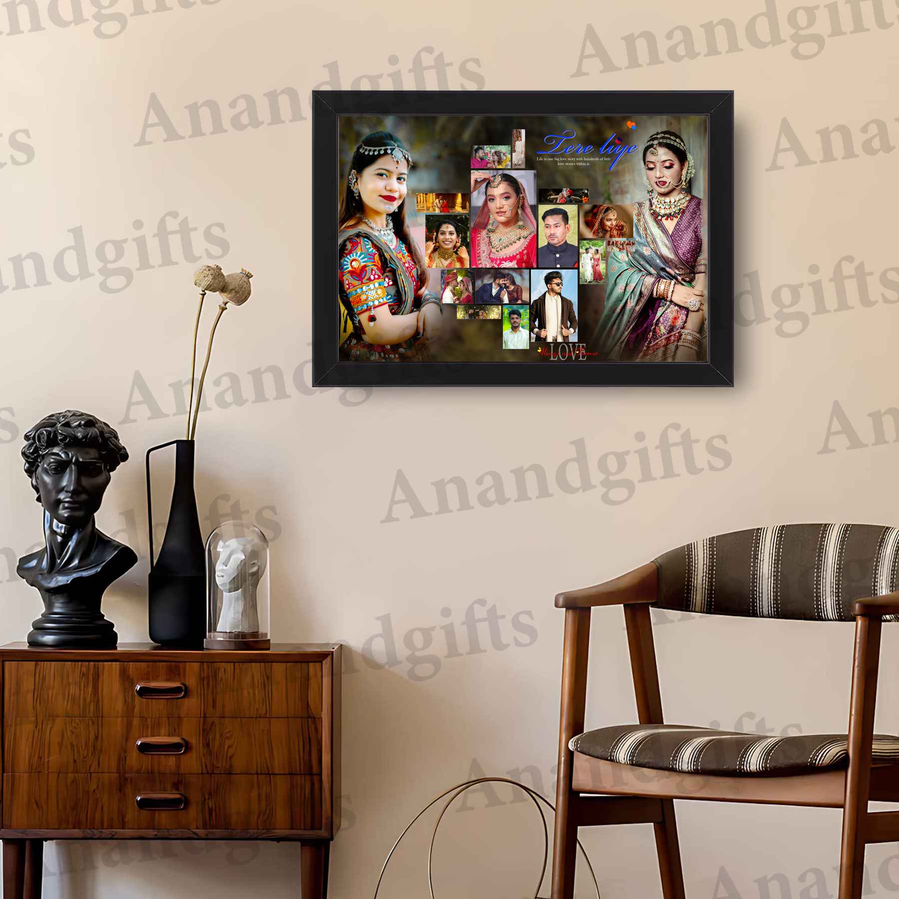 Forever Together – 16 Photo Collage Frame for Weddings, Anniversaries & Engagements