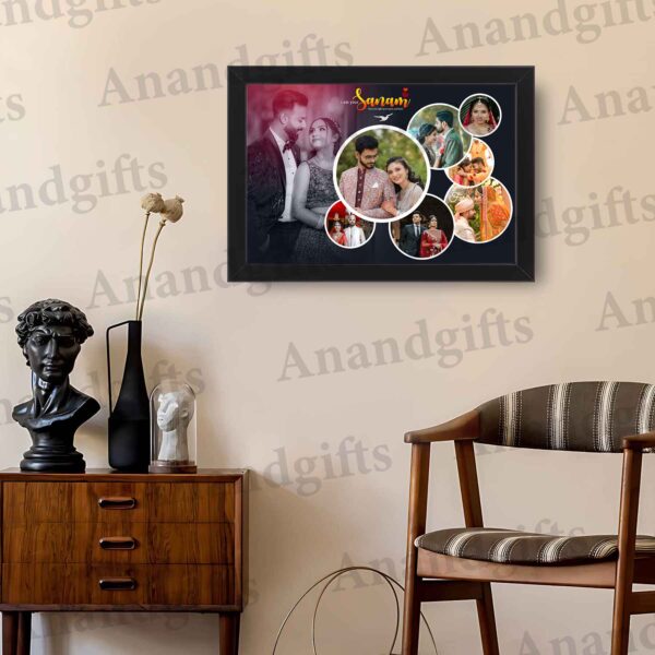 8 Photo Mixed Collage Frame for Weddings, Anniversaries & Valentine’s Day