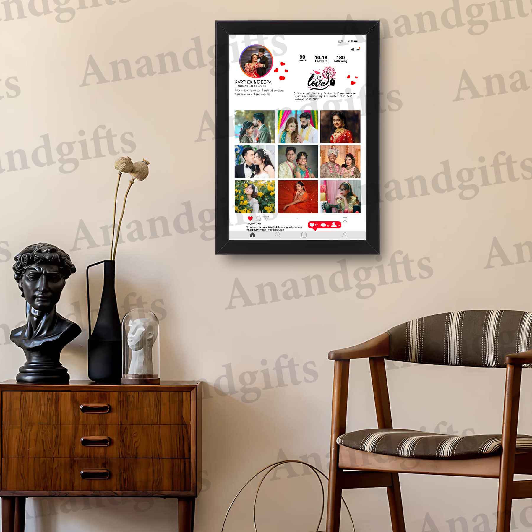 Insta Moments – Personalized Instagram Profile Photo Frame for Birthdays, Weddings & Engagements Insta Moments – Personalized Instagram Profile Photo Frame for Birthdays, Weddings & Engagements