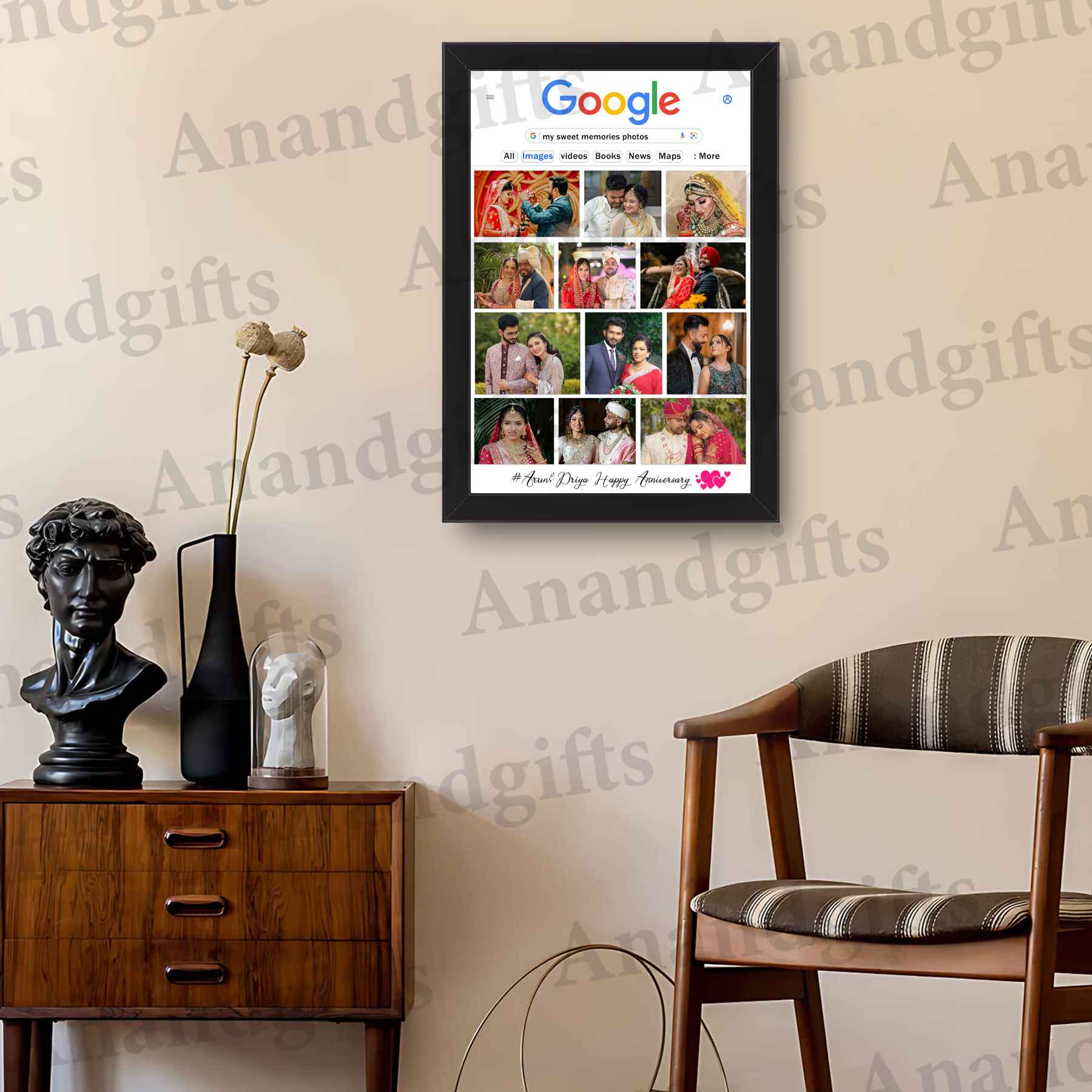Search Your Memories – Personalized Google Image Style Photo Frame for Weddings, Birthdays & Engagements