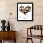 💖 Heart of Memories – Personalized Heart-Shaped Photo Frame for Anniversary & Birthday