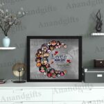 Moonlit Memories – Moon-Shaped Collage Frame for Weddings, Engagements & Anniversaries