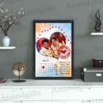 Forever & Always – ‘I Love You’ Heart Photo Frame with Date & Quote for Weddings, Anniversaries & Valentine’s Day