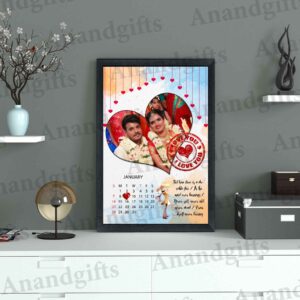 Forever & Always – ‘I Love You’ Heart Photo Frame with Date & Quote for Weddings, Anniversaries & Valentine’s Day